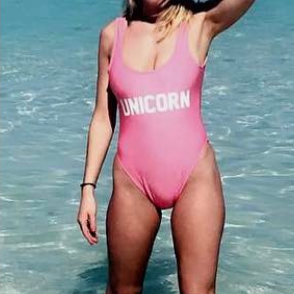 Private party unicorn one piece swimsuit in M/L